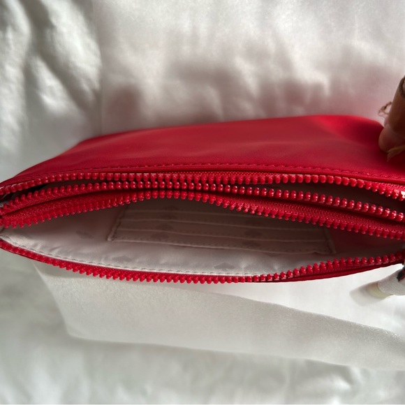 Kate Spade Red Wristlet Medium Double Zip - Picture 3 of 5